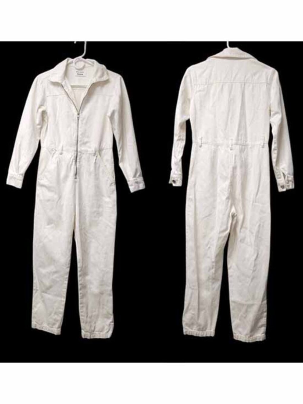 Reformation Jeans Long Sleeve Zip Closure Jumpsuit Size 2 White